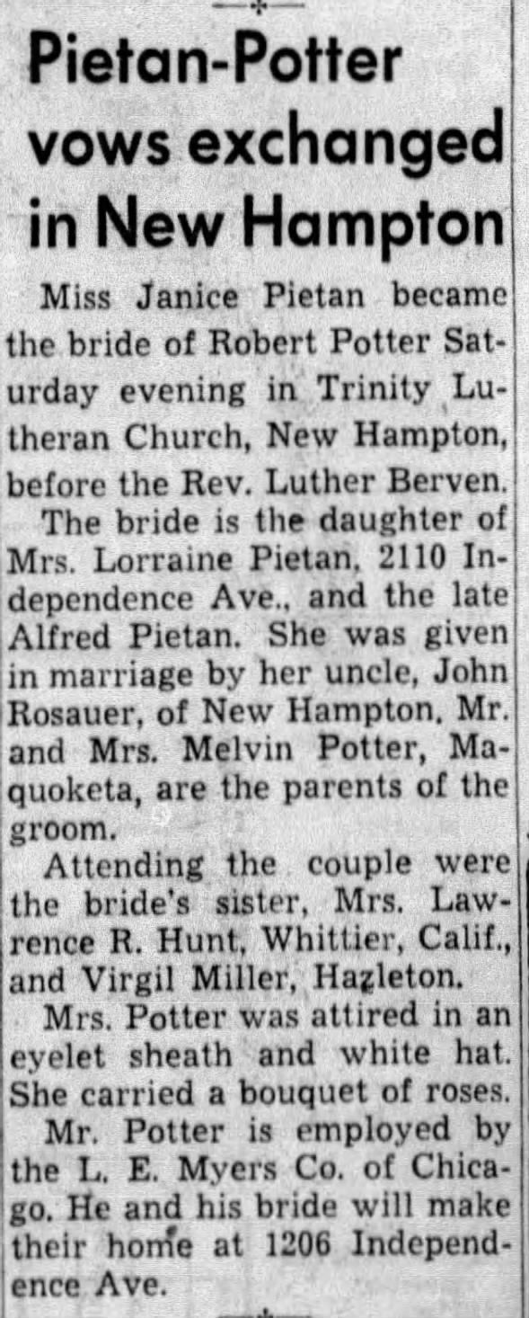 Wedding of Janice Ann Pietan